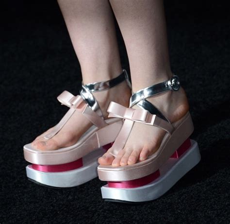 Elle Fanning Wore Those Crazy Prada Platform Geta Shoes